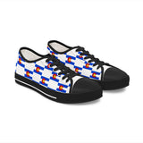 Colorado Checkered Flag Women's Low Tops (Red Background)