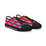Colorado Checkered Flag Men's Low Tops (Black background)