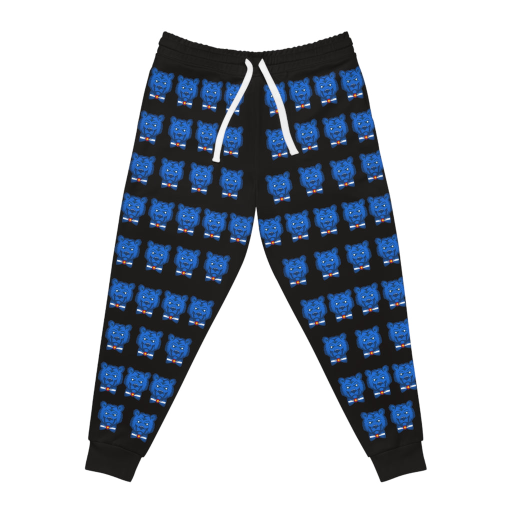 ZeLimited Blue Bear Men's Athletic Joggers (All Black)