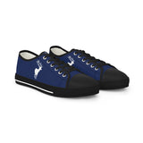 ZeLimited Male Elk Silhouette Men's Low Top Sneakers (Navy Blue)