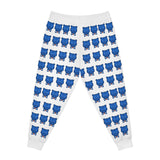ZeLimited Blue Bear Men's Athletic Joggers (All White)