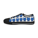 Blue Bear Men's Low Top Sneakers (White background)