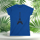 PARIZ - Eiffel Tower Women's Softstyle Tee, Paris Love Shirt, Travel Fashion Tee, Casual Summer Top, Tourist Gift, Graphic Tee
