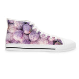 PARIZ Lavender Peonies Women's High Top Sneakers