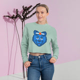 BLUE BAR Cropped Sweatshirt ,Cozy Fashion, Cute Gift, Casual Wear, Perfect for Fall, Birthday Gift