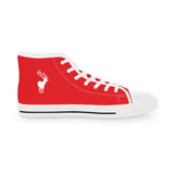 ZeLimited Male Elk Silhouette Men's High Top Sneakers (Red)