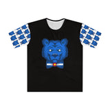 Blue Bear Men's Loose T-Shirt (White sleeve with black)