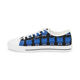 Blue Bear Men's Low Top Sneakers (Black background)