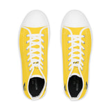 ZeLimited Male Elk Silhouette Men's High Top Sneakers (Yellow)
