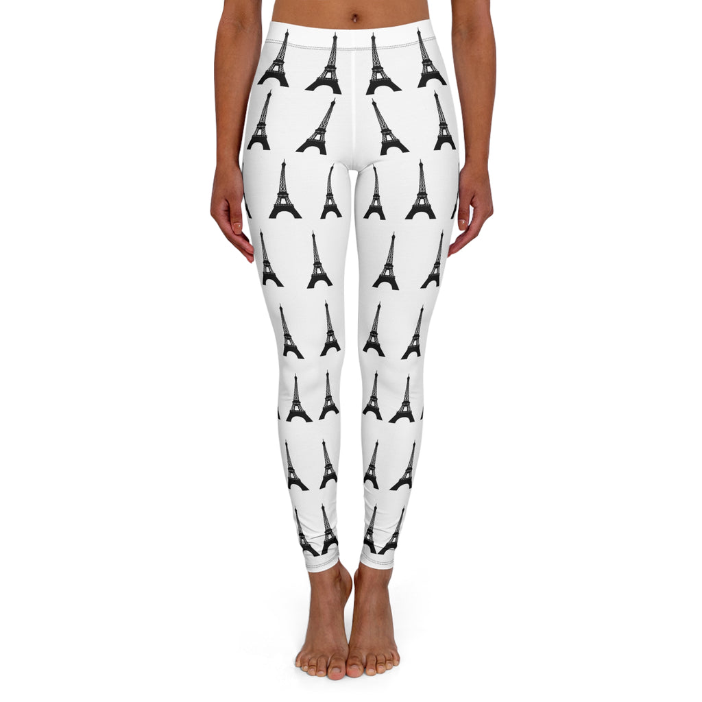 PARIZ Eiffel Tower Leggings (white with black)