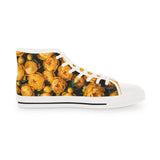 PARIZ Yellow Peonies Men's High Top Sneakers