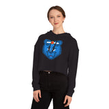 Blue Bear Cropped Hoodie