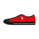 ZeLimited Female Elk Silhouette Women's Low Top Sneakers (Red)