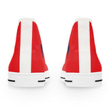 ZeLimited Female Elk Silhouette Women's High Top Sneakers (Red 2)