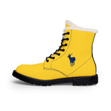 ZeLimited Female Elk Silhouette Women's Fur-Lined Boots (Yellow)