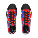 Colorado Checkered Flag Men's High Tops (red background)