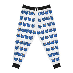ZeLimited Blue Bear Women's Athletic Joggers (White with Black)