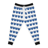 ZeLimited Blue Bear Women's Athletic Joggers (White with Black)