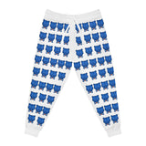 ZeLimited Blue Bear Men's Athletic Joggers (All White)