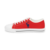 ZeLimited Male Elk Silhouette Men's Low Top Sneakers (Red 2)