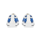 Blue Bear Men's Low Top Sneakers (White background)