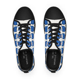 Blue Bear Men's Low Top Sneakers (White background)