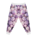 PARIZ Lavender Peonies Joggers (White Trim)
