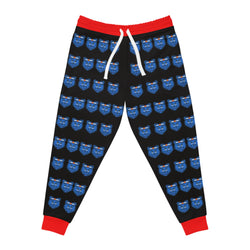 ZeLimited Blue Bear Women's Athletic Joggers (Black with Red)