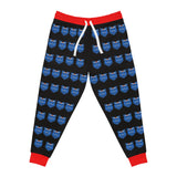 ZeLimited Blue Bear Women's Athletic Joggers (Black with Red)