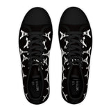 PARIZ Eiffel Tower Women's High Top Sneakers (Black with White)