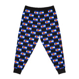ZeLimited Colorado Checkered Flag Athletic Joggers (All Black)