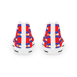 Colorado Checkered Flag Men's High Tops (red background)