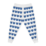ZeLimited Blue Bear Women's Athletic Joggers (All White)