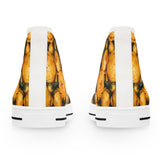 PARIZ Yellow Peonies Women's High Top Sneakers