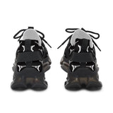 PARIZ Eiffel Tower Women's Mesh Sneakers (Black with White)