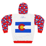 ZeLimited Colorado Checkered Flag Hoodie (Red with White)