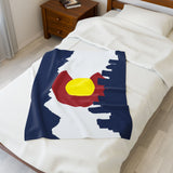 Colorado Flag - Cozy Velveteen Plush Blanket