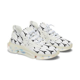 PARIZ Eiffel Tower Women's Mesh Sneakers (White with Black)