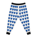 ZeLimited Blue Bear Men's Athletic Joggers (White with Black)