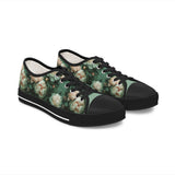 PARIZ Pale Blush and Creamy White Peonies Women's High Top Sneakers