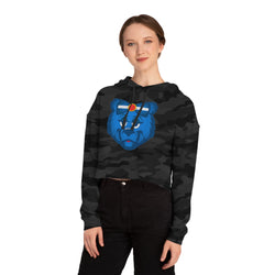 Blue Bear Cropped Hoodie