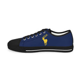 ZeLimited Male Elk Silhouette Men's Low Top Sneakers (Navy Blue 2)