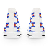 Colorado Checkered Flag Women's High Tops (white background)