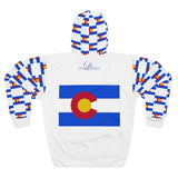 ZeLimited Colorado Checkered Flag Hoodie (All White)