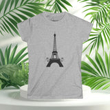 PARIZ - Eiffel Tower Women's Softstyle Tee, Paris Love Shirt, Travel Fashion Tee, Casual Summer Top, Tourist Gift, Graphic Tee