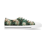 PARIZ Pale Blush and Creamy White Peonies Women's High Top Sneakers