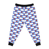 ZeLimited Colorado Checkered Flag Athletic Joggers (Black with White)
