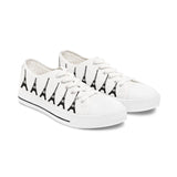 PARIZ Eiffel Tower Women's Low Top Sneakers (white with black)
