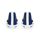 ZeLimited Male Elk Silhouette Men's High Top Sneakers (Navy Blue 2)