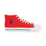 ZeLimited Male Elk Silhouette Men's High Top Sneakers (Red 2)